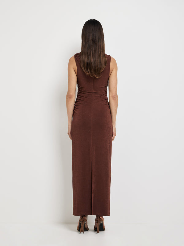 SHEIKE Malibu Maxi Dress Chocolate 1007920 Back Image
