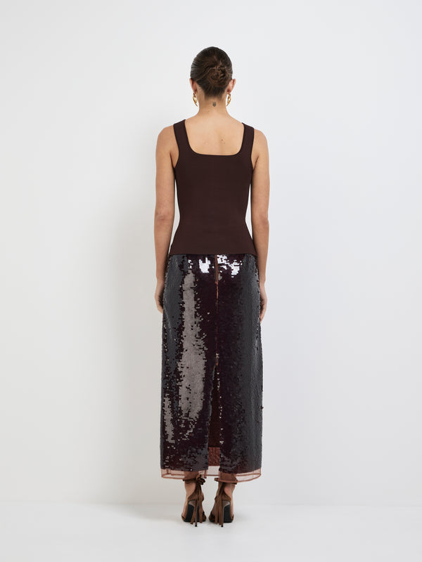 SHEIKE Kaia Top Chocolate 1007923 Back Image