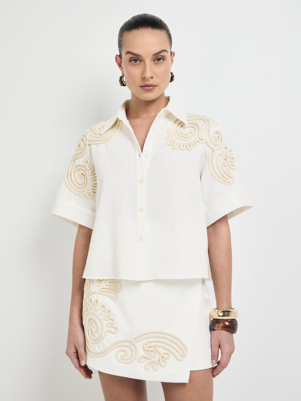 SHEIKE Estelle Shirt Ivory 1008011 Close Up Image