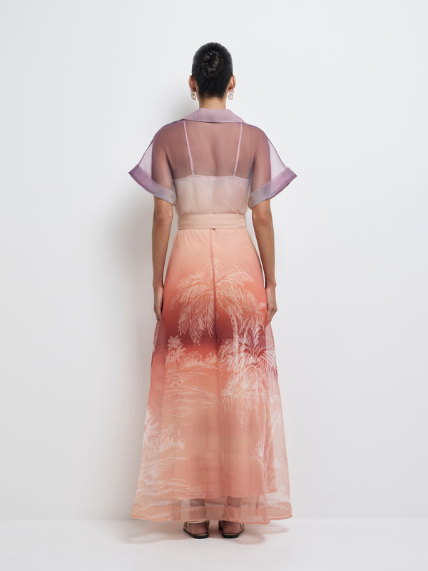 SHEIKE Sunset Palms Dress Floral 1008054 Back Image