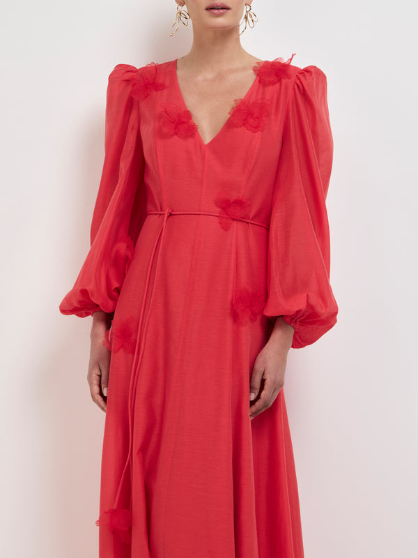 SHEIKE English Rose Maxi Dress Red 1008060 Detail Image