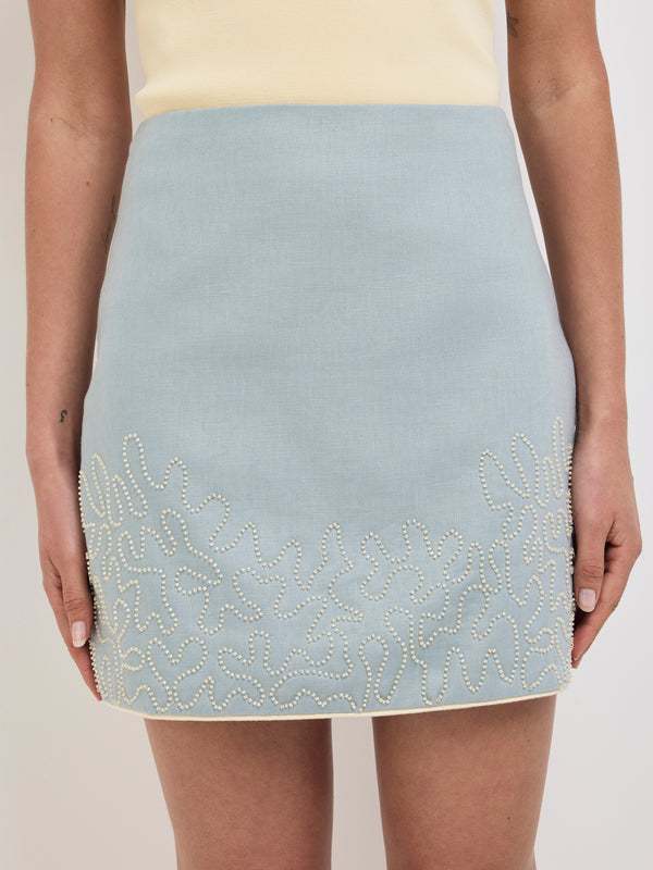 SHEIKE Romy Beaded Skirt Blue 1008080 Close Up Image