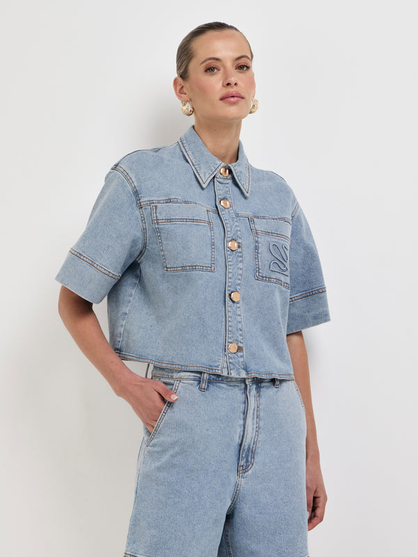 Size8 SHEIKE Emma Shirt Blue 1008082 Front Image