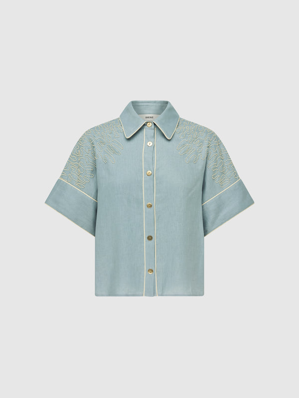 SHEIKE Romy Beaded Shirt 1008084 Ghost Image