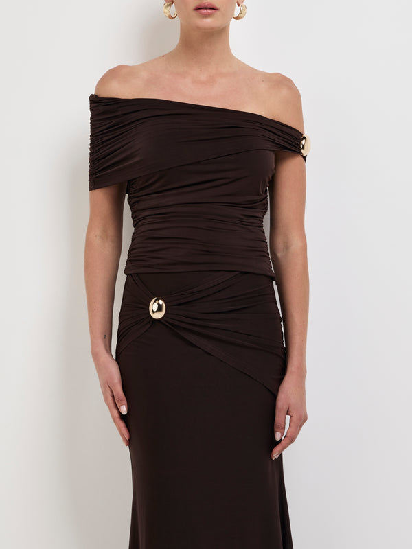 SHEIKE Marta Top Brown 1008100 Detail Image 