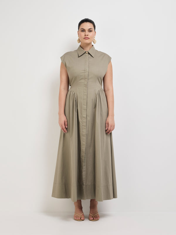 Size12 SHEIKE Stella Shirt Dress Mushroom 1008127 Front Image