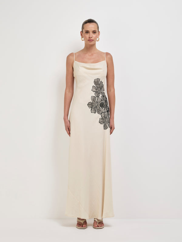 Size8 SHEIKE Eloisa Maxi Dress Ecru 1008142 Front Image