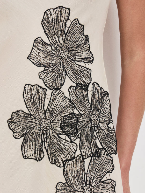 SHEIKE Eloisa Maxi Dress Ecru 1008142 Fabric Image