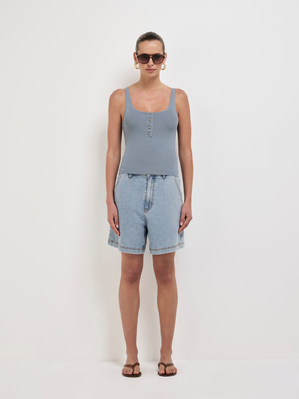 SHEIKE Tate Knit Top Seafoam Front Image