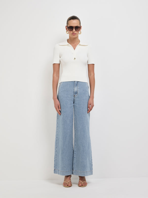 SHEIKE Naomi Knit Top White 1008158 Front Image