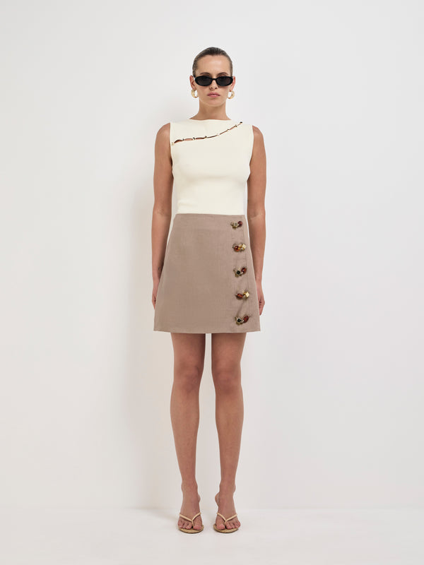 Size8 SHEIKE Alexa Mini Skirt Mushroom 1008177 Front Image