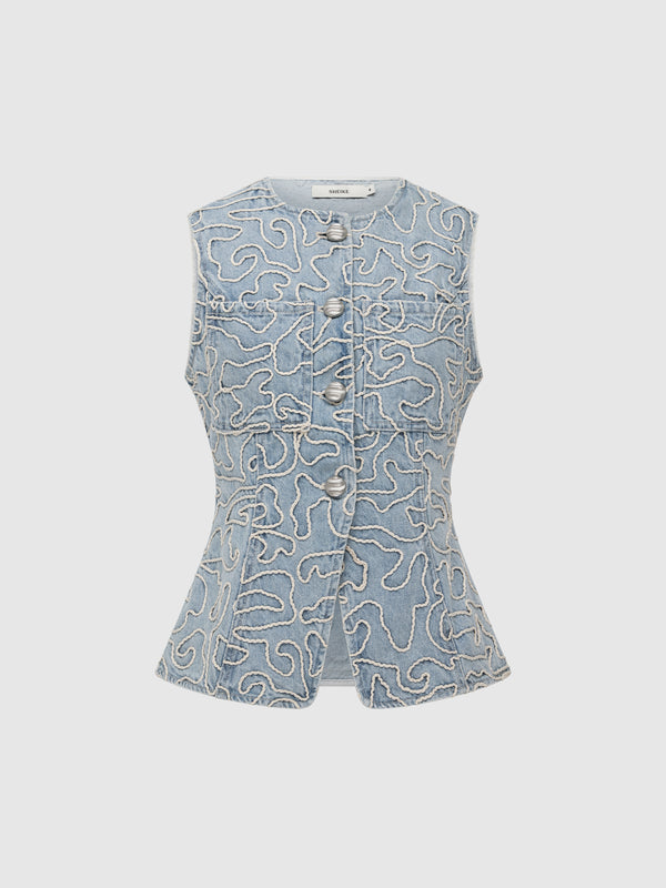 SHEIKE Haris Top Blue 1008188 Ghost Image