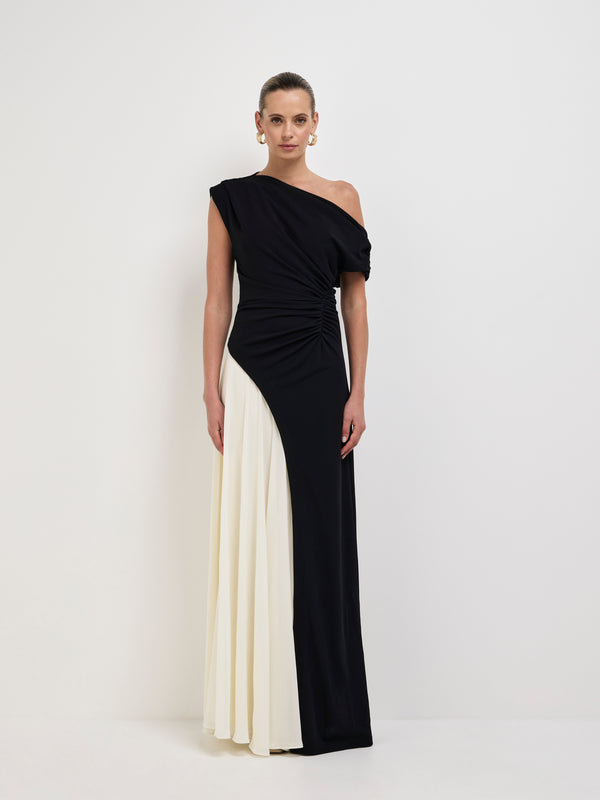 SHEIKE Celine Maxi Dress Black White 1008189 Front Image