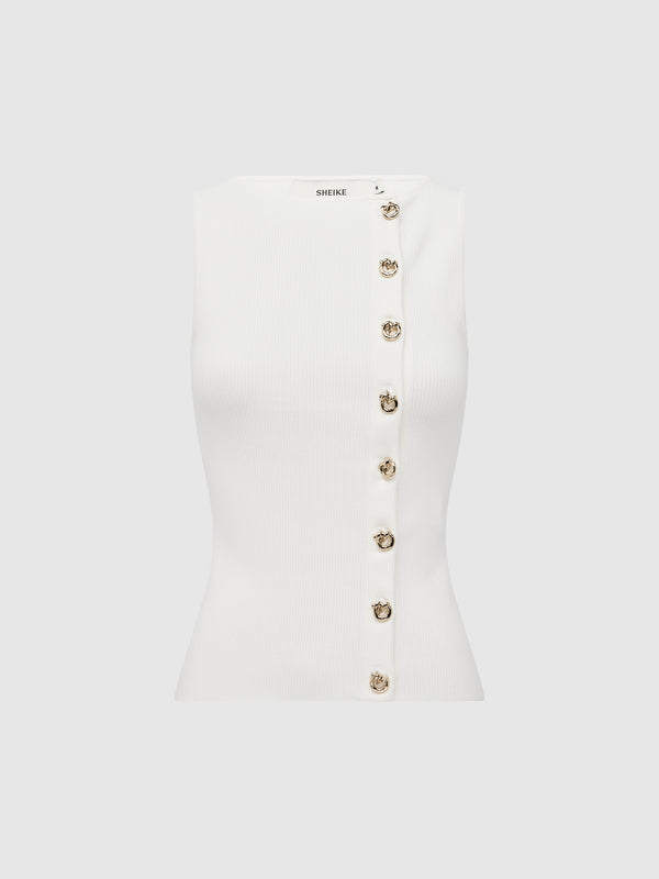 SHEIKE Clement Knit Top White 1008200 Ghost Image