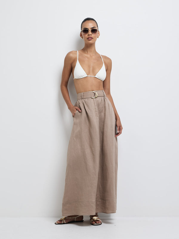 SHEIKE Celene Maxi Skirt Brown 1008218 Front Image Styling