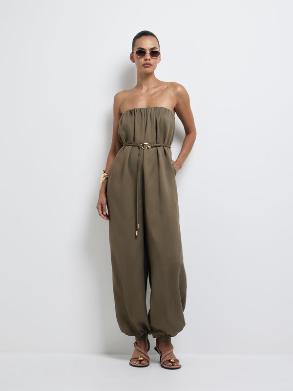 Size8 SHEIKE Bronte Jumpsuit Brown 1008246 Front Image