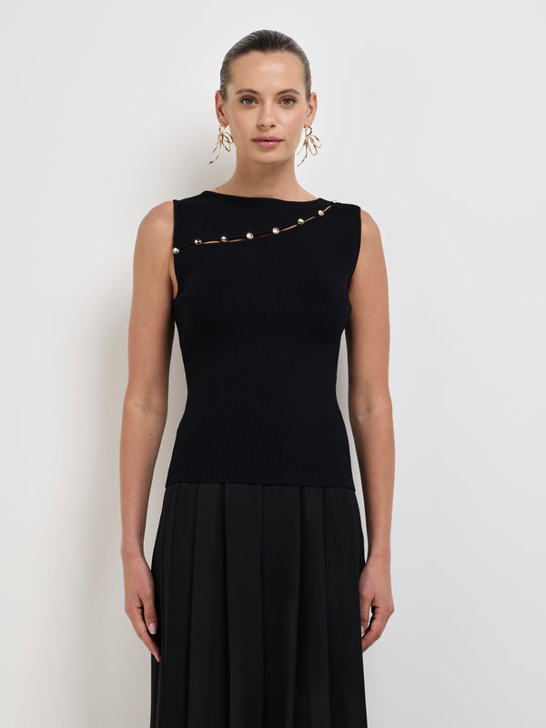 Size8 SHEIKE Belle Knit Top Black 1008274 Detail Image