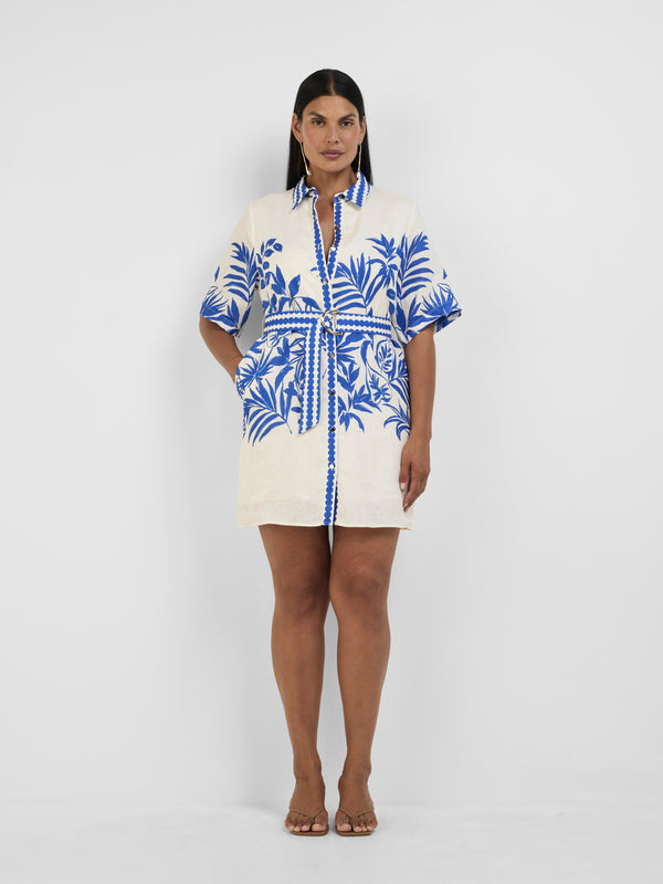 Size12 SHEIKE Becca Palm Mini Dress Print 1008320 Front Image