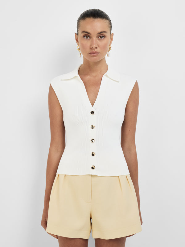 Size8 SHEIKE Ivy Knit Top Ivory 1008359 Close Up Image