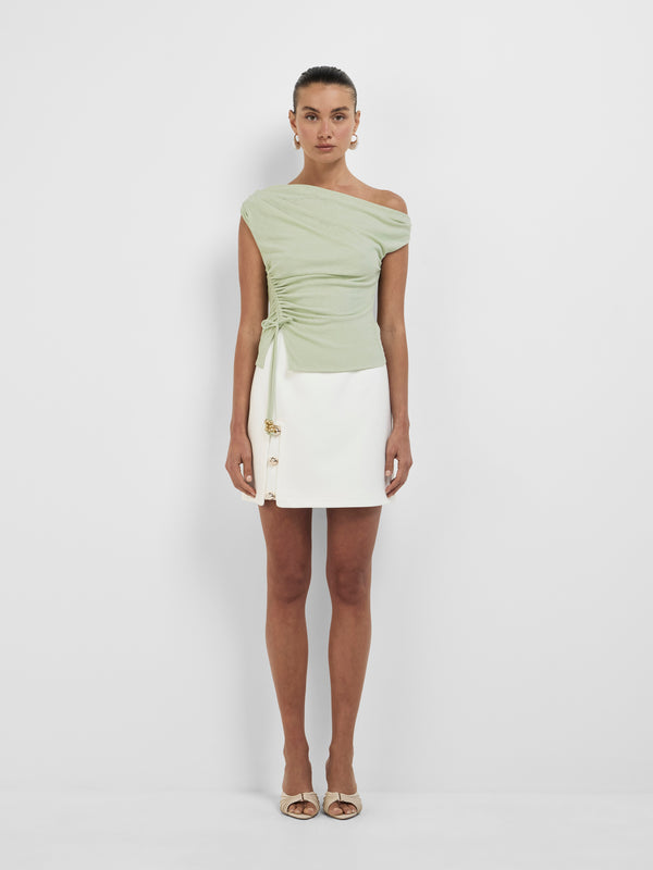 SHEIKE Giselle Top Pistachio 1008395 Front Styled Image 