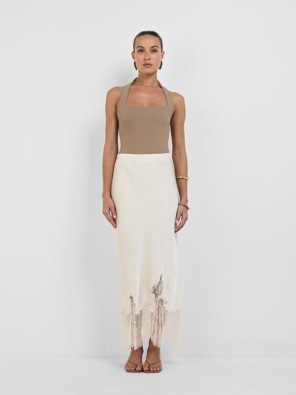 SHEIKE Miyah Satin Skirt Ivory 1008440 Front Image