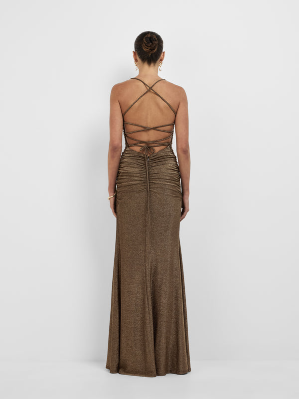 SHEIKE Marlo Gown Gold 1008442 Back Image