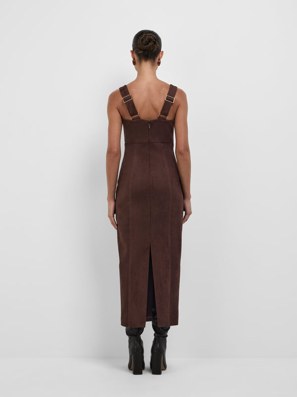 SHEIKE Nala Midi Dress Cocoa 1008593 Back Image