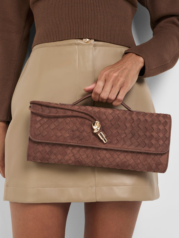 SHEIKE Akira Handle Bag Chestnut 1008628 Model Image