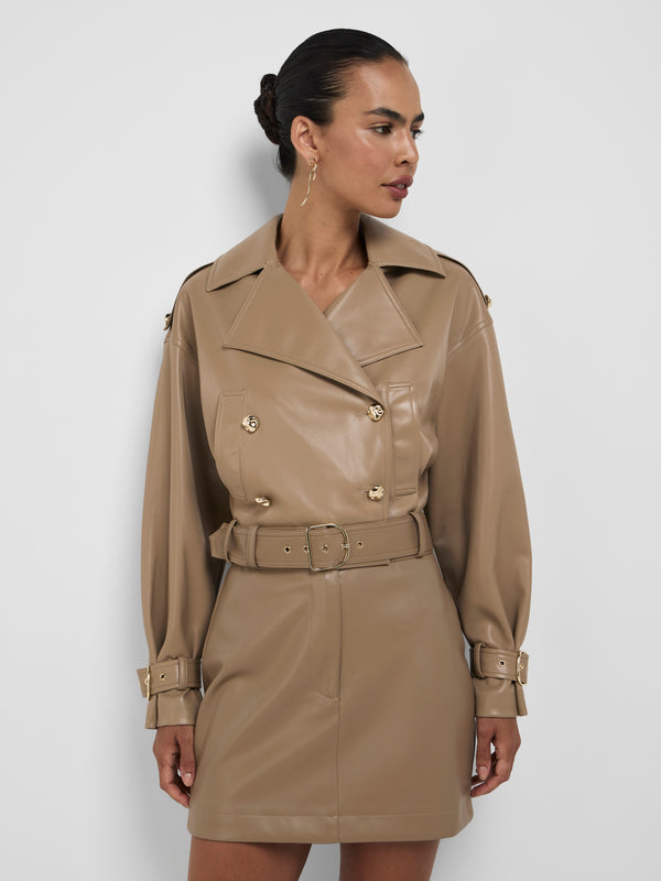 Size8 SHEIKE Melanie Cropped Jacket Fawn 1008631 Close Up Image