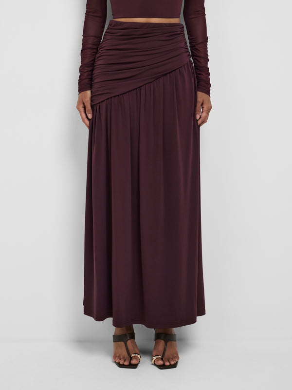 Size8 SHEIKE Zuri Maxi Skirt Black Jam 1008641 Close Up Image