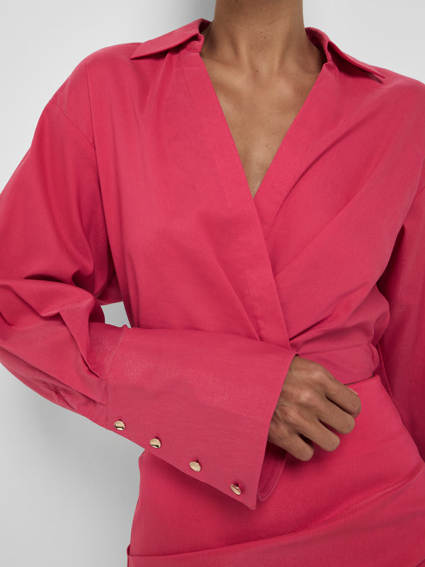 SHEIKE Madison Cropped Shirt Raspberry 1008647 Detail Image