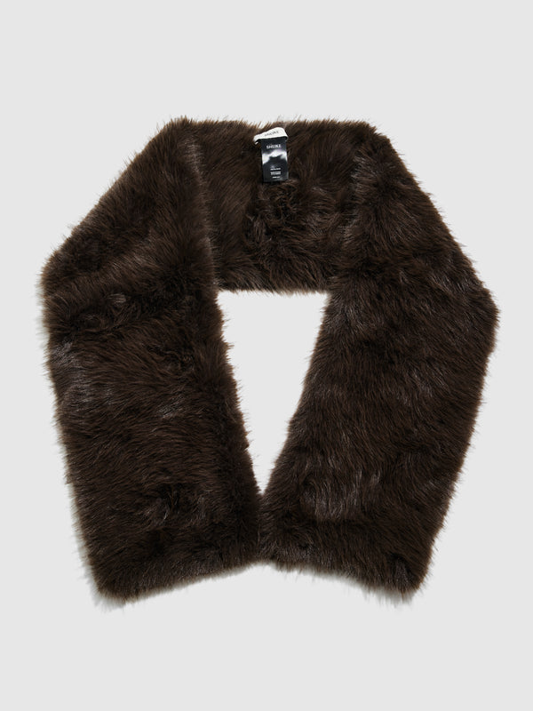 SHEIKE Aubry Fur Shawl Chocolate 1008678 Ghost Image