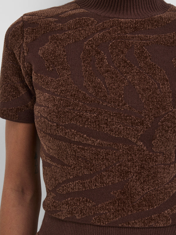 SHEIKE Rita Knit Top Chocolate 1008716 Detail Image