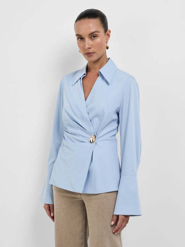 Size8 SHEIKE Jeannie Shirt Blue 1008795 Close Up Image