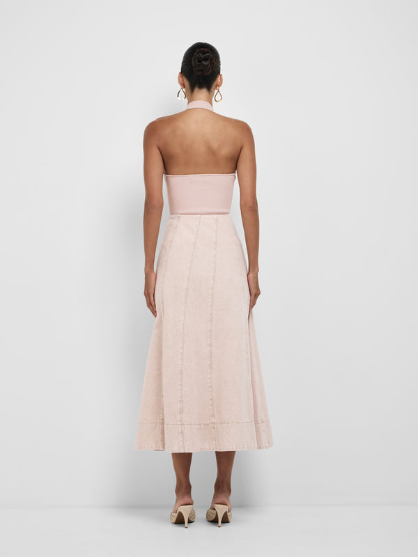 SHEIKE Ava Maxi Skirt Pink 1008858 Back Image