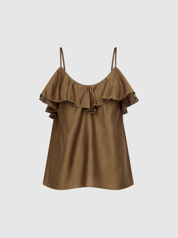 SHEIKE 1008351 Danika Top Cocoa Ghost Image