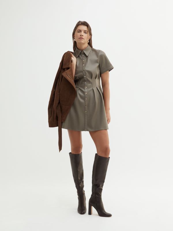 SHEIKE Seline Mini Dress Olive 1008589 Campaign Image 